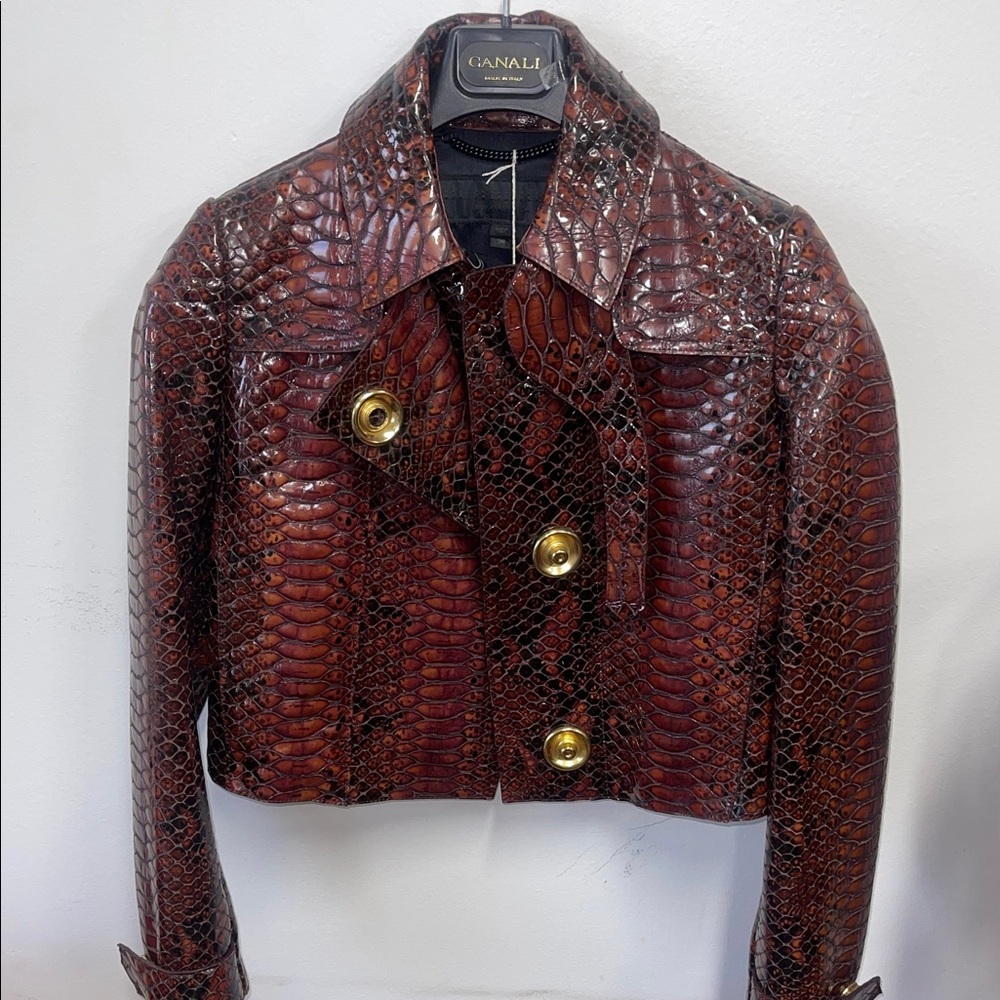 Burberry Women's Leather Jacket in Rich Brown